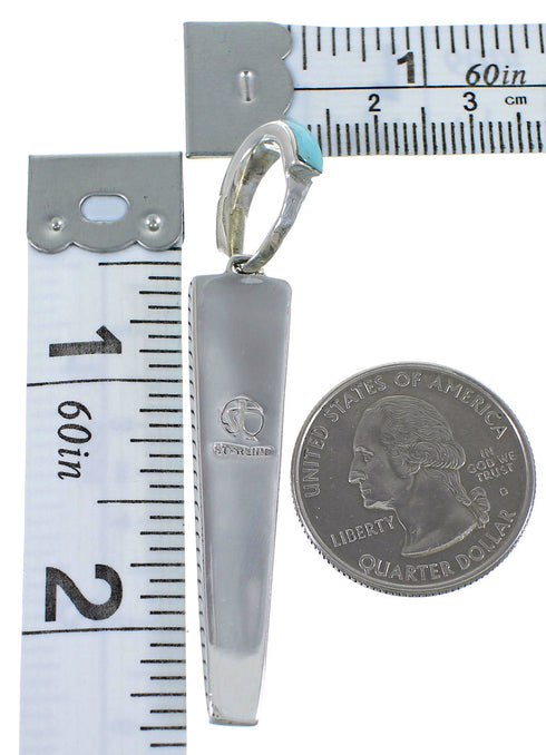 Genuine Sterling Silver and Turquoise Jewelry Pendant CX46228